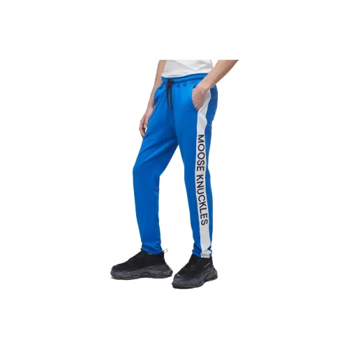 Moose Knuckles Blue Men's Knitted Training Pants Moose Knuckles Синий Мужские Вязаные Спортивные Штаны