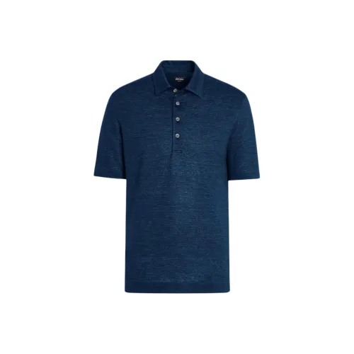 Zegna Поло Мужское Морской Синий