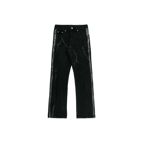 XINYINSU Черные Унисекс Джинсы