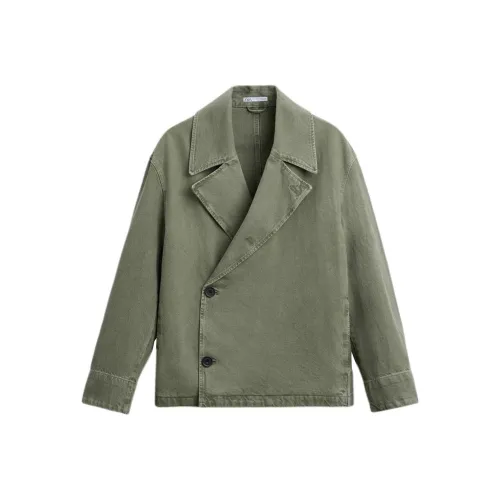 ZARA Зеленый Мужской Тренч