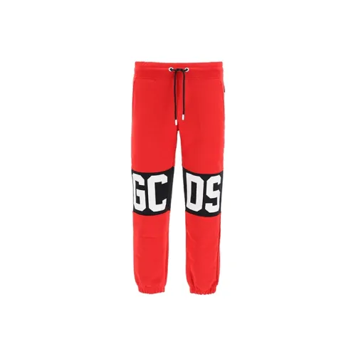 GCDS Red Men's Knitted Training Pants GCDS Красные Мужские Вязаные Спортивные Штаны