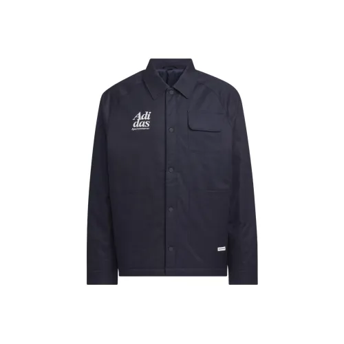 Adidas Маленький логотип Хлопковый пуховик Куртки Пальто Мужской Легендарный чернильно-синий