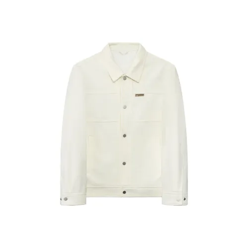 LAXDN Куртки и Пальто Мужской Экрю