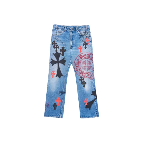 Chrome Hearts Синие Унисекс Джинсы