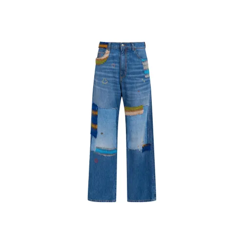 MARNI Многоцветные Мужские Джинсы
