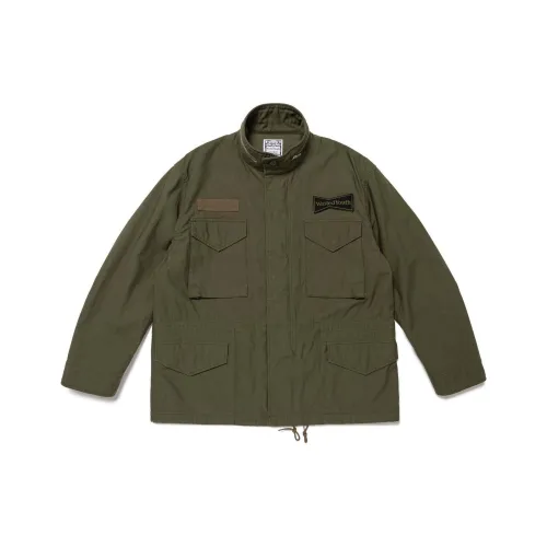 HUMAN MADE SS24 Wasted Юность Военный стиль Куртка Куртки Пальто Унисекс Армейский зеленый