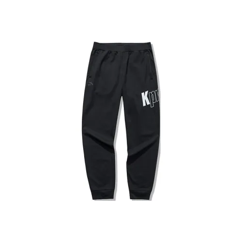 Anta Life Collection Черные Мужские Вязаные Спортивные Штаны