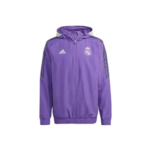 Adidas Herren Real AW JKT Куртка Куртки Пальто Унисекс Активный Фиолетовый