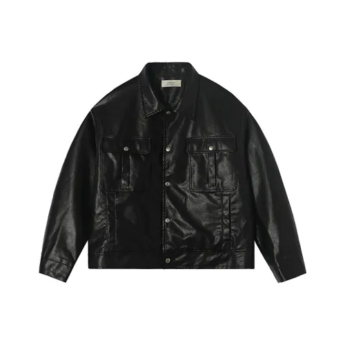 EVISTUB Черные Мужские Кожаные Куртки