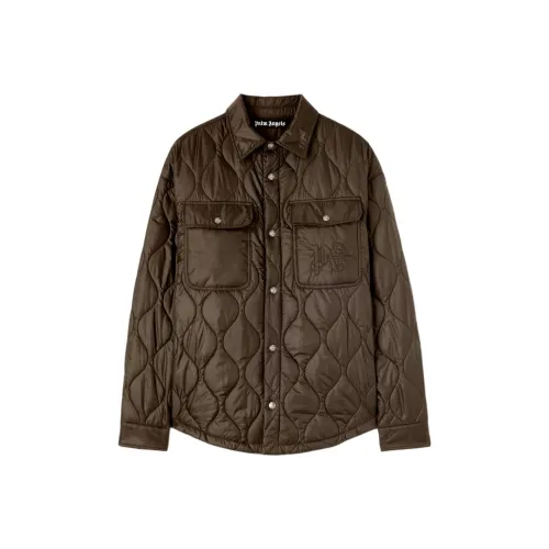 PALM ANGELS Пуховая куртка Мужская Армейский зеленый