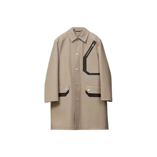 HERMES Пустынный Желтый Мужской Тренч