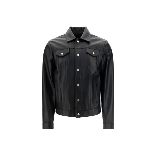 DSQUARED 2 SS23 Кожа Куртка Мужская Черная