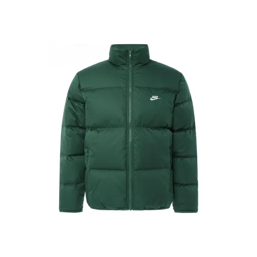 Nike ClubTherma Thermal Jacket Men's Pine Green White Найк КлубТермоФора Мужская Пуховая Куртка Зеленый Белый