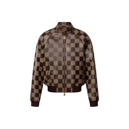 LOUIS VUITTON SS25 Кожаная куртка мужская коричневая