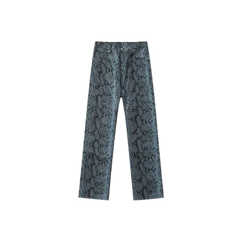 Michael Rock Джинсы Мужские с принтом змеи