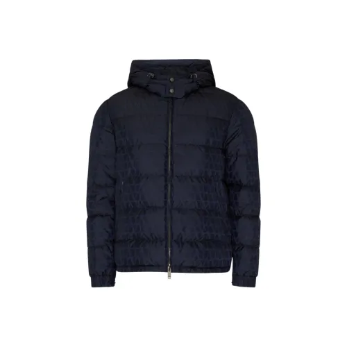 Valentino Хлопковый пуховик Мужской Синий