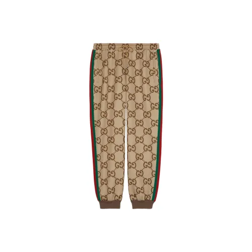 GUCCI Вязаные спортивные брюки мужские коричневые