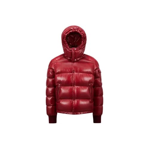Moncler Maljasset Series Пуховик Мужской Темно-Красный