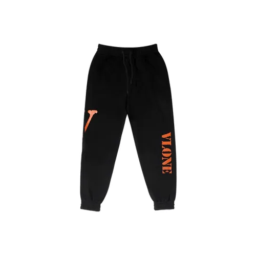 VLONE Тренировочные брюки Унисекс Черный Оранжевый