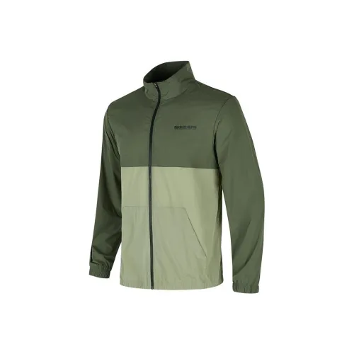 Skechers Куртки и Пальто Мужской Темно-чернильный Зеленый