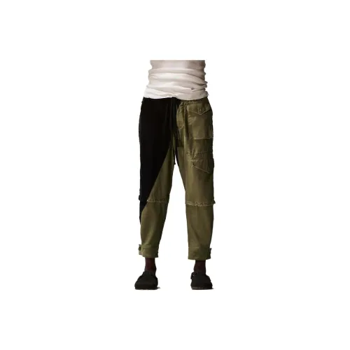 GREG LAUREN Army Green Мужские Карго Брюки