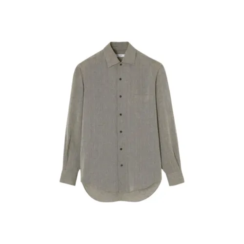 Loro Piana Рубашка Мужская Серый Зеленый