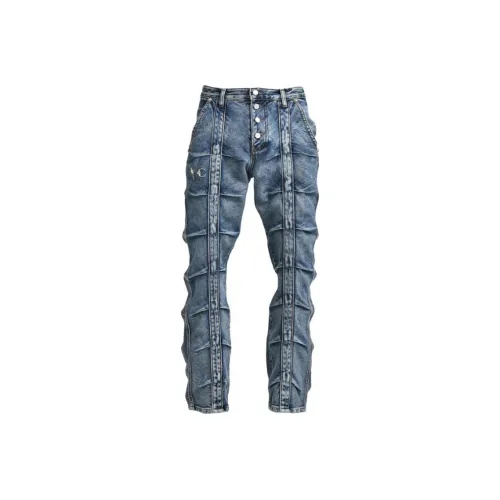 THUG CLUB FW24 Denim Pants Jeans Men's Blue