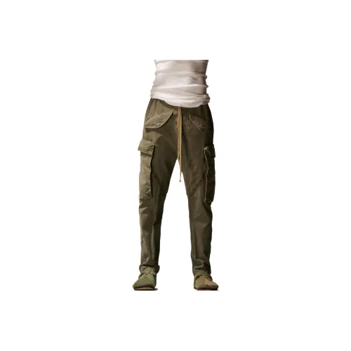 GREG LAUREN Army Green Мужские Карго Брюки
