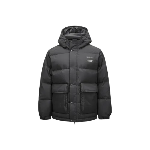 Skechers Basic Sports Series Пуховик Мужской Угольный Черный