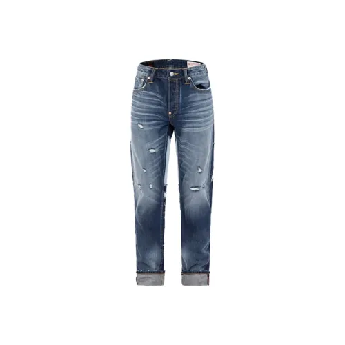 EVISU Джинсовый Синий Мужские Джинсы