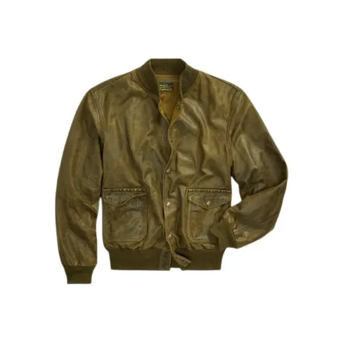 DOUBLE RL SS24 Кожа Куртка Мужская Коричневая