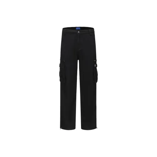 BLUEWARING Черные унисекс брюки карго