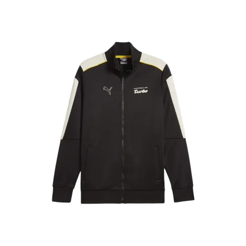 PUMA Porsche Legacy MT7 Мужской Motorsport Track Jacket Куртки и Пальто Мужской Черный