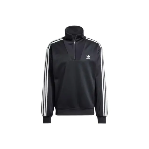 Adidas Originals Adicolor Funnel Шея Дорожка Ретро Куртки Мужской Черный