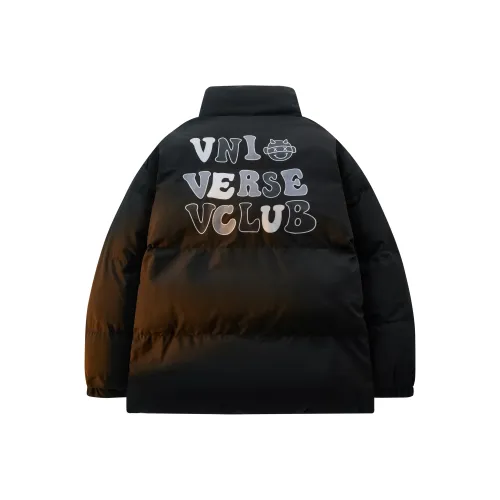 VniVerseVClub Хлопковый пуховик унисекс черного цвета