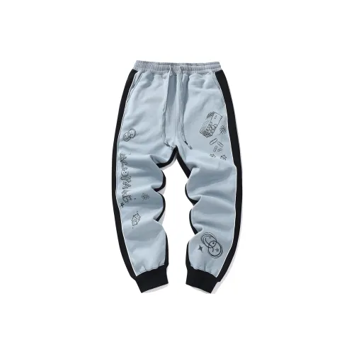 Guuka Синие Унисекс Вязаные Тренировочные Брюки