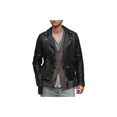 ALLSAINTS Черные Мужские Кожаные Куртки