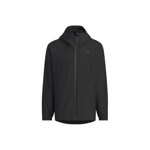 Adidas Ткани вязаные Куртка Куртки Пальто Мужской Черный