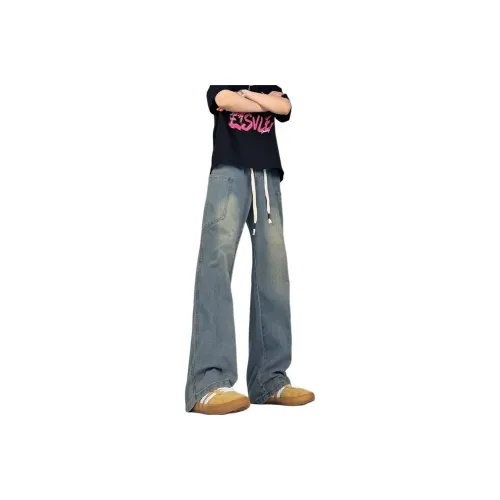 HELEH Джинсы Унисекс Винтаж Синий