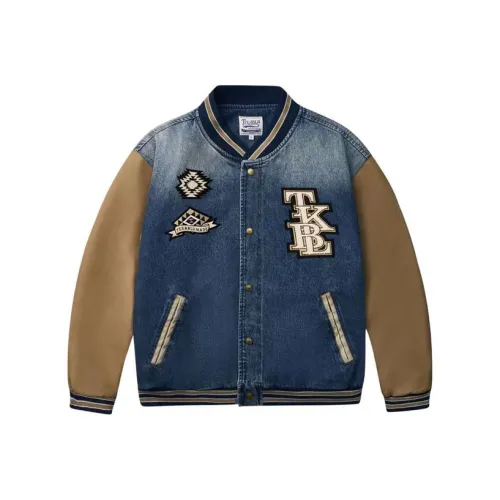 TEKABLU Хлопковый пуховик унисекс Ярко-синий