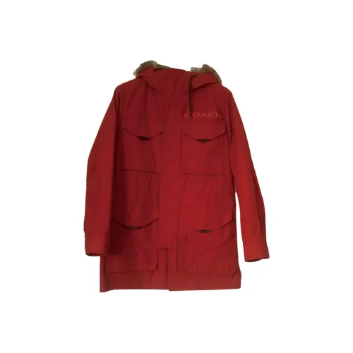 COACH Красный Мужской Пуховик