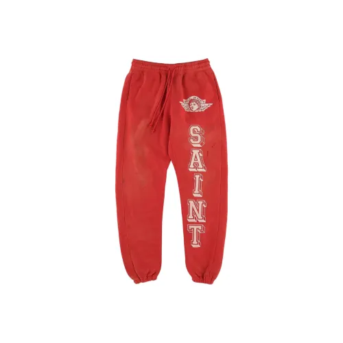 SAINT Mxxxxxx Red Men's Knitted Training Pants SAINT Mxxxxxx Красный Мужские Вязаные Тренировочные Штаны