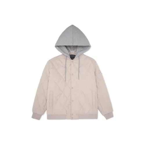 GUESS Хлопковый пуховик мужской хаки