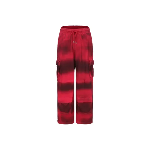 VANN VALRENCÉ Карго-брюки Унисекс Смешанный Красный