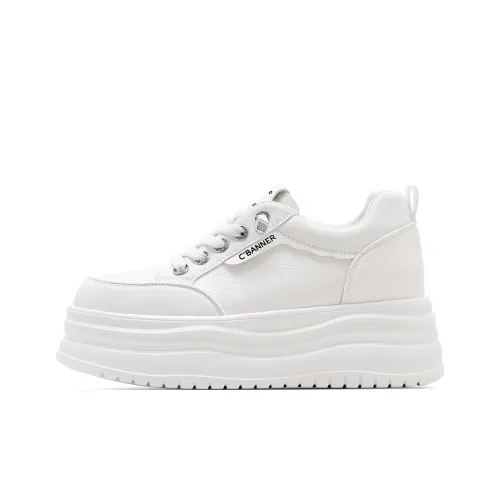 C°BANNER Устойчивые к истиранию низкие кроссовки для скейтбординга Женские Белые