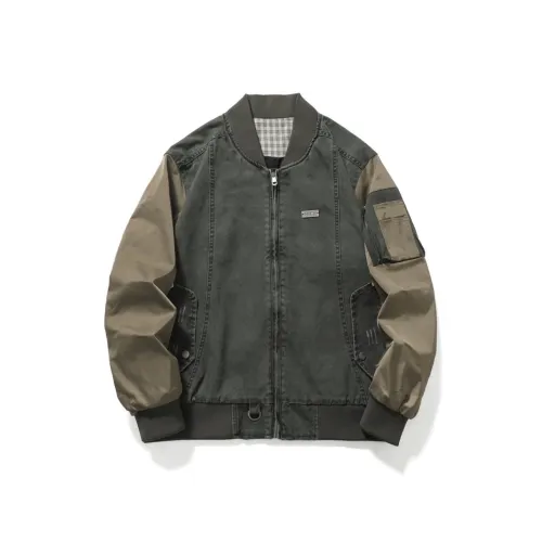 KUXIANSEN Куртки и пальто унисекс армейский зеленый