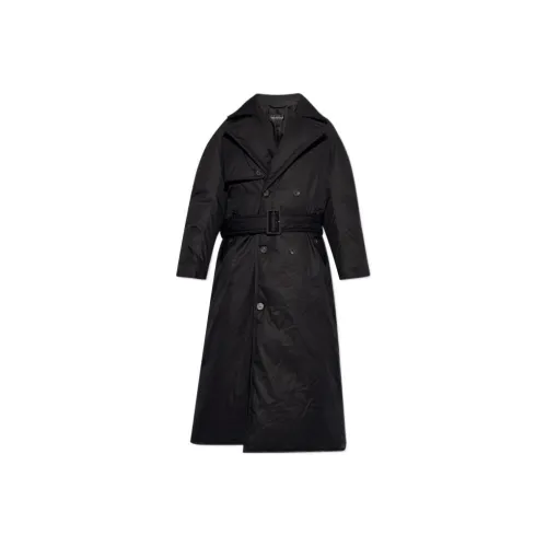 Balenciaga Тренчкот Стандартный крой Мужской Черный