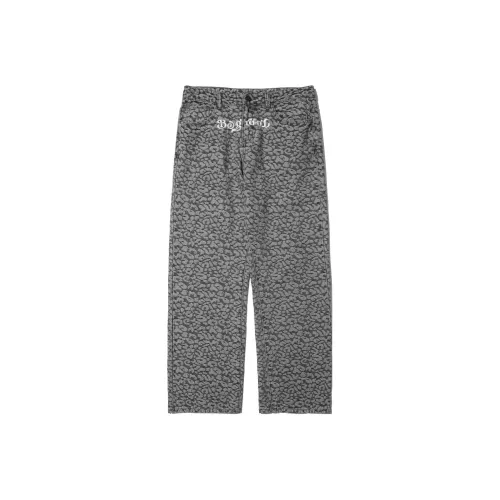 GROOL Прямой крой Брюки Джинсы Унисекс Черный