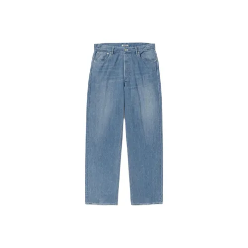 Auralee SS24 Джинсы Мужские Светлый Индиго