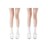 [2 пачки] Молочно-белые носки Crew *1 - Отбеленные носки Crew *1